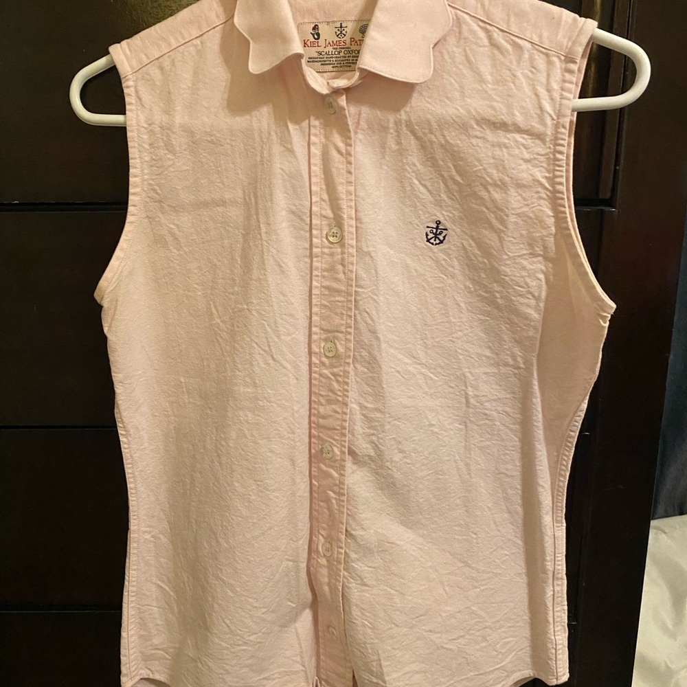 Kiel James Patrick Scalloped Collar Oxford Shirt